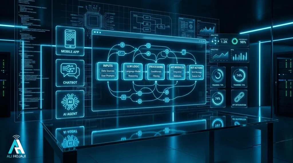 خدمات - ساخت اپلیکیشن و ربات با AI